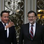 El primer ministro británico, David Cameron, junto al presidente del Gobierno, Mariano Rajoy en La Moncloa