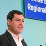 Juanma Moreno, ayer durante el Comité Ejecutivo del PP-A