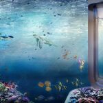 El salón, en la superficie. El dormitorio, bajo el mar