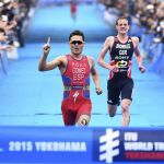 El español Javier Gómez Noya, tras adjudicarse el triatlón de Yokohama el pasado mes de mayo.