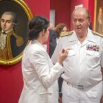 En el museo naval de San Fernando. Presidió la reunión de la Junta del real Patronato, coincidiendo con el segundo año de su abdicación