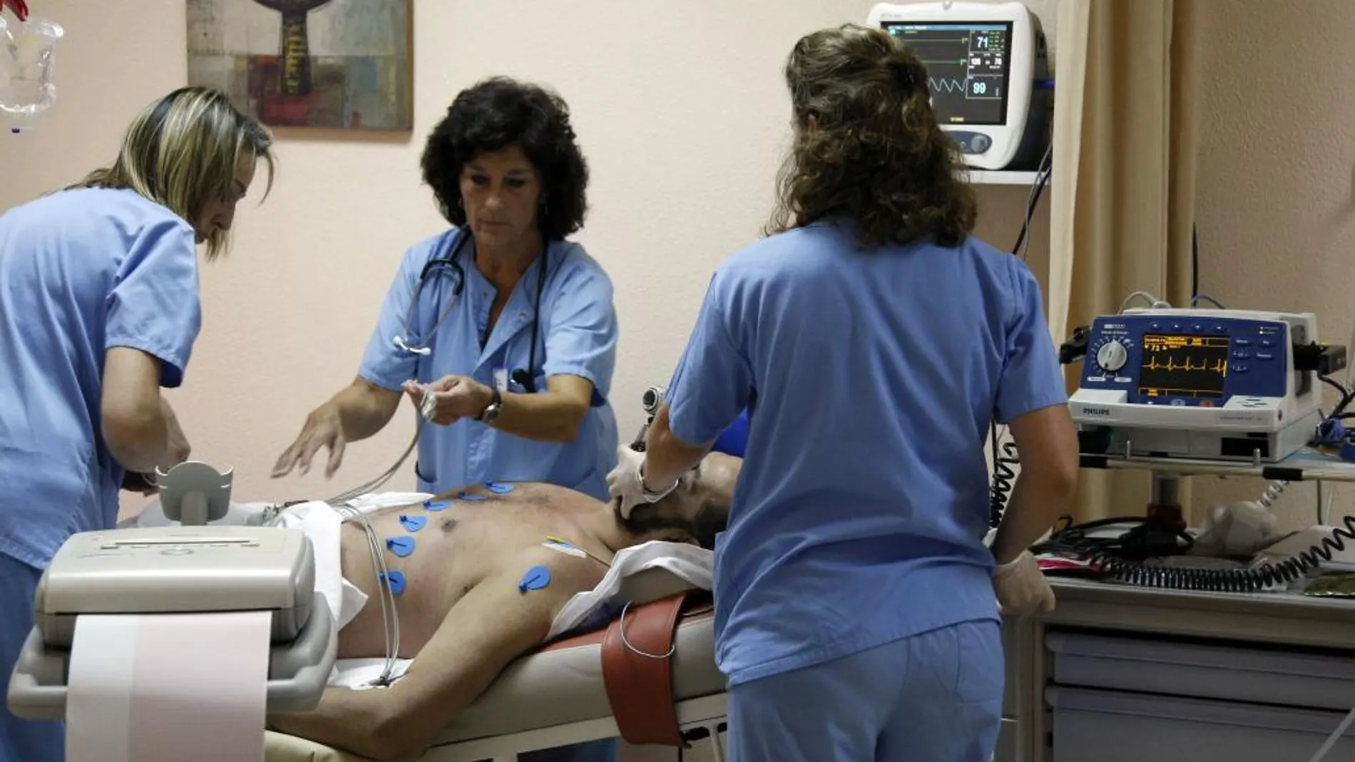 Unidad de cardiologia del Hospital Clinico