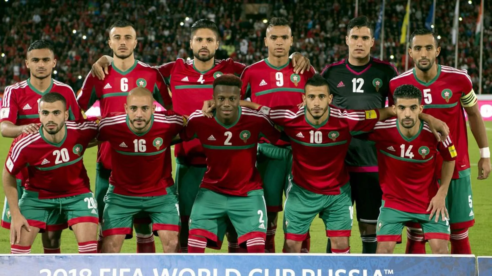 El once titular de la selección de Marruecos