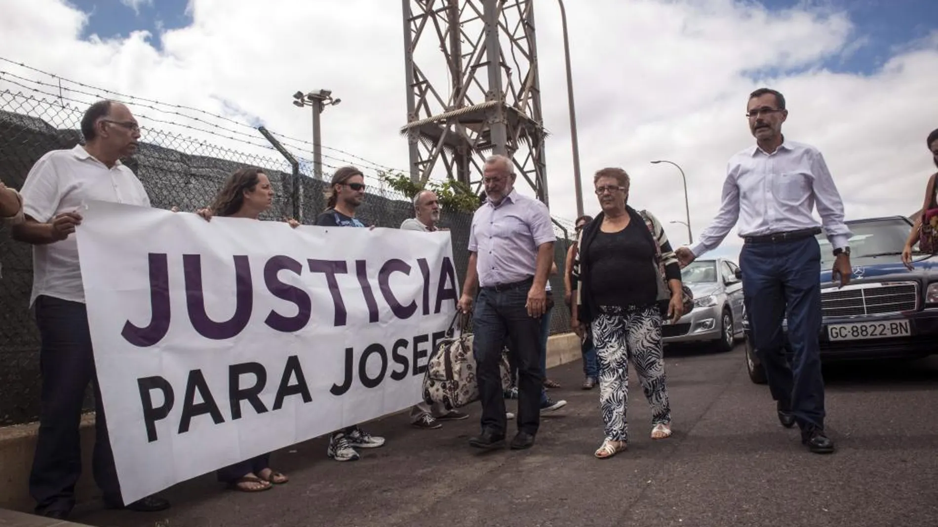 Josefa Hernández a su llegada al centro penitenciario de Tahíche (Lanzarote