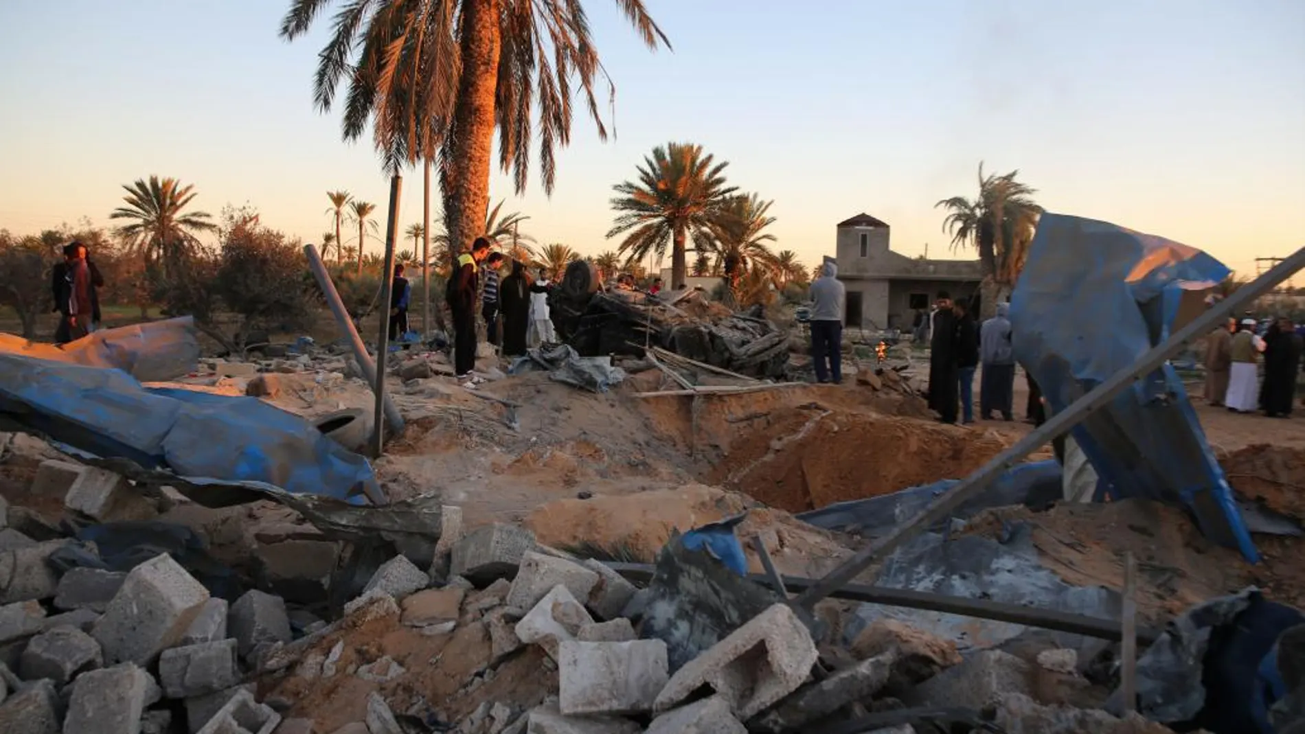 Lugar en el que se produjo el ataque de la aviación estadounidense en Libia.