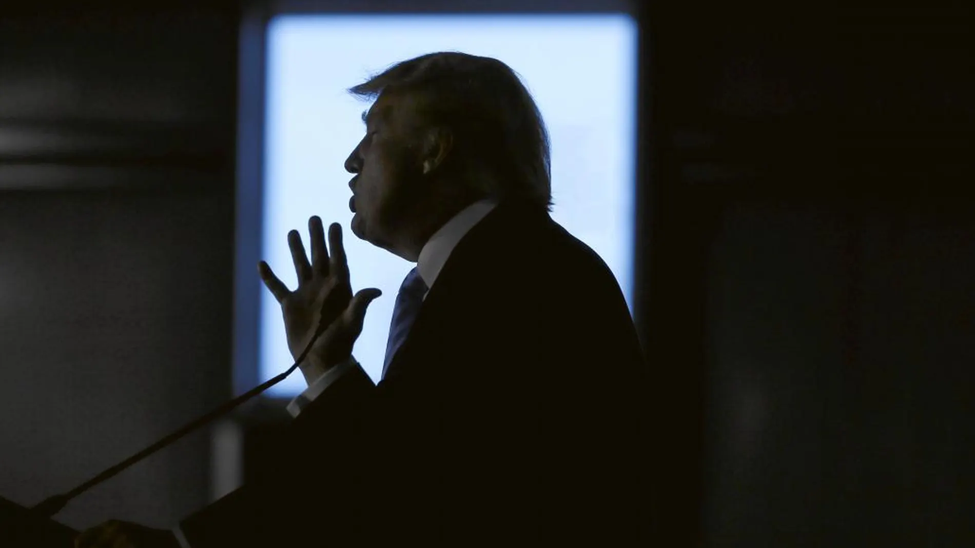 El candidato republicano a la presidencia, Donald Trump, durante un acto de campaña en Iowa el fin de semana