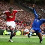 Un momento del encuentro entre el Manchester United y el Leicester en Old Trafford.