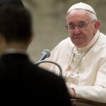 El Papa Francisco durante una audiencia general