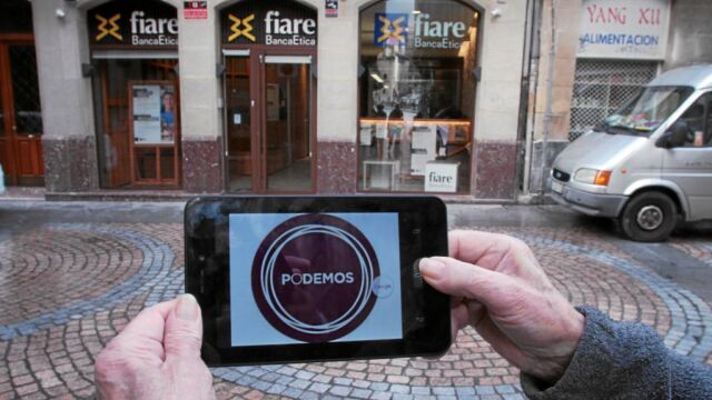 Podemos confía el control de sus campañas de microcréditos y su actividad financiara a Fiare, cuya única sede en España está en Bilbao
