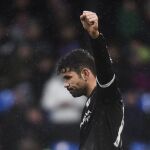 El hispano-brasileño Diego Costa tras celebra el gol marcado al Crystal Palace
