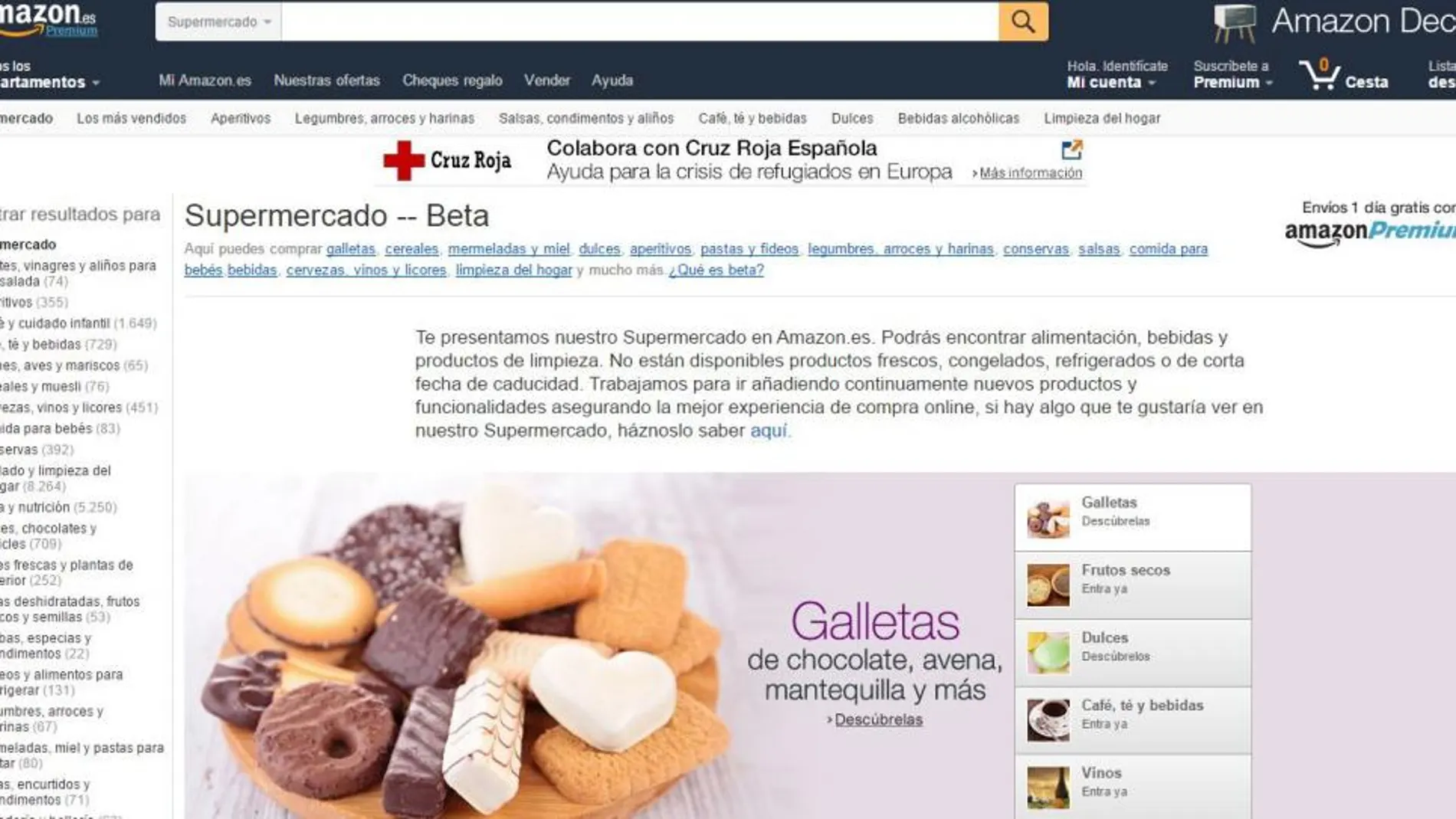 Amazon.es se lanza a la venta de alimentación en España