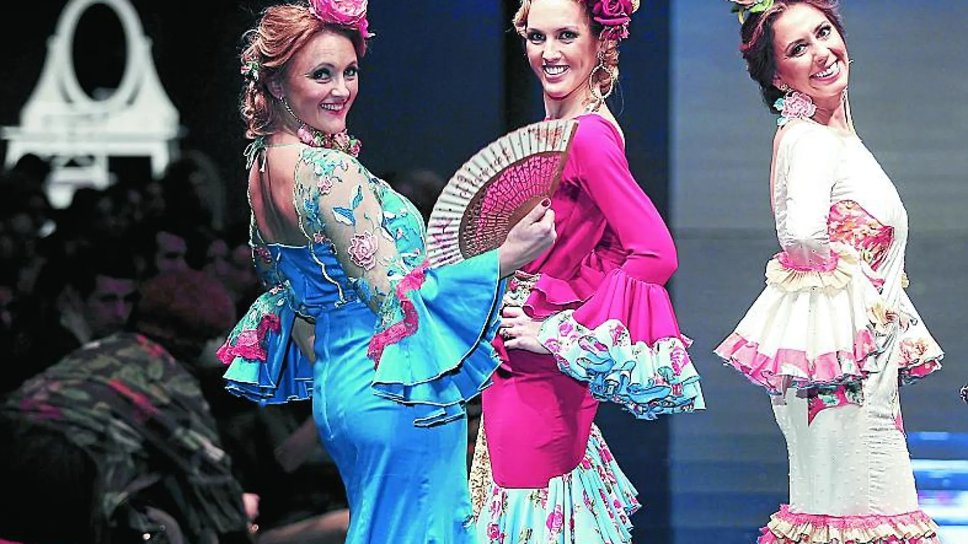 Un momento del pase de la colección «Maralba» de la firma «Flamencas»