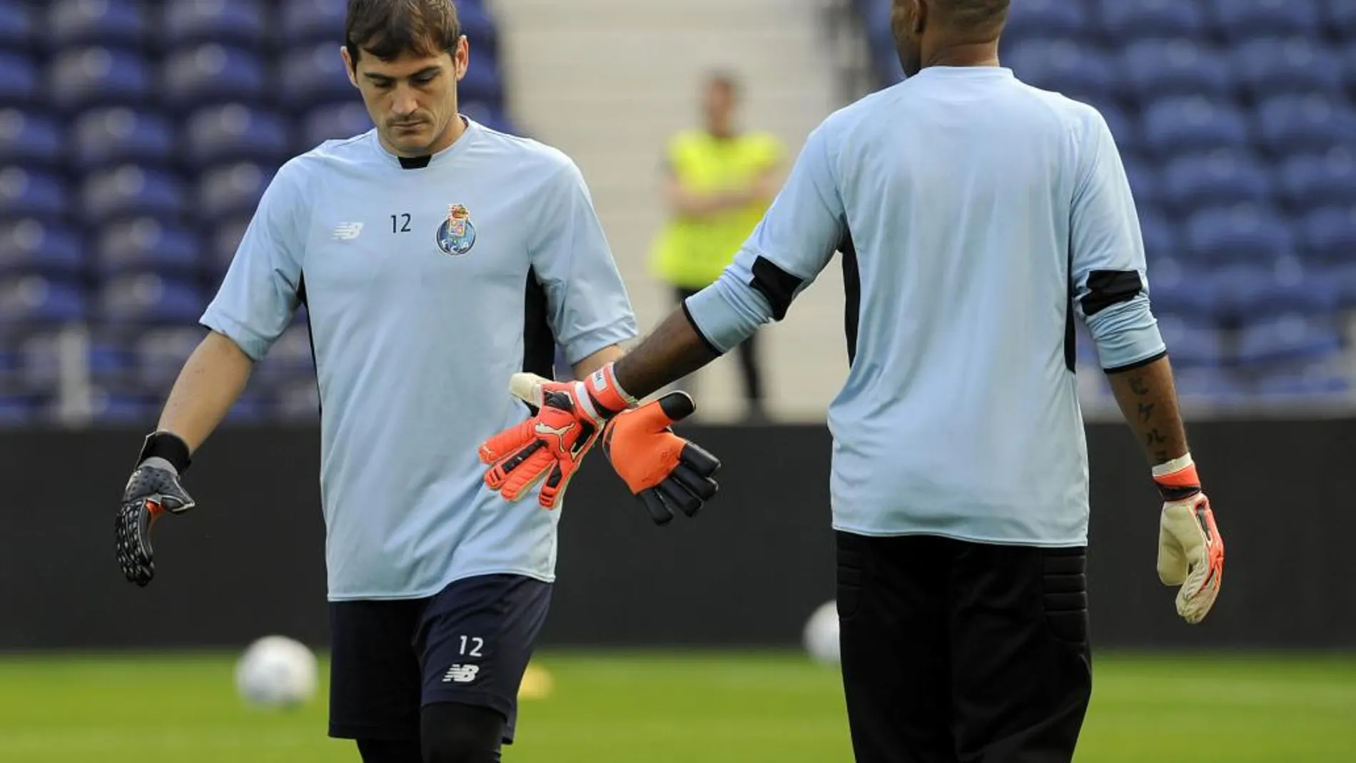 Iker Casillas durante el entrenamiento