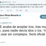 Arturo Pérez-Reverte ha avanzado en Twitter que la institución aceptará el uso de «iros» como imperativo del verbo ir a partir de otoño