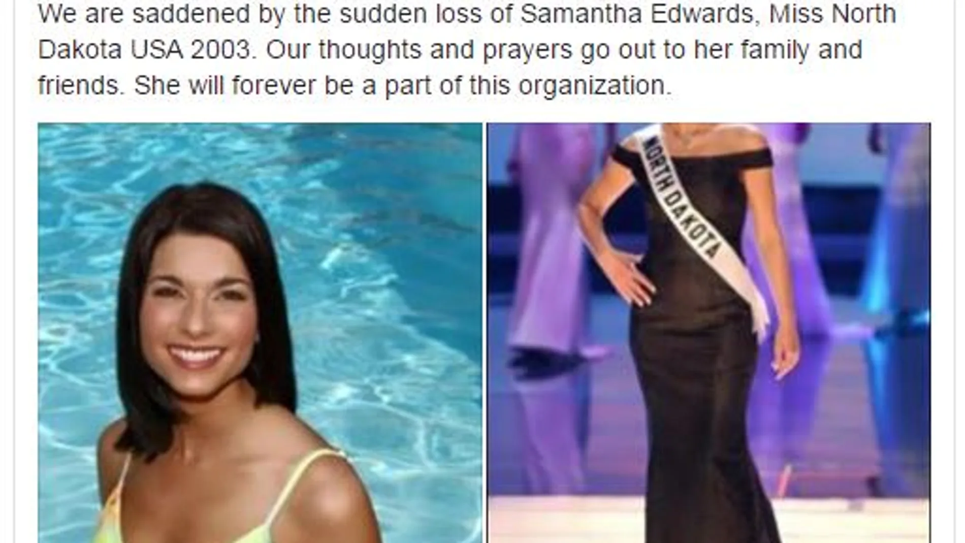 Samantha Edward, participante de Miss EE UU 2003, hallada muerta en su casa