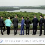 Los líderes del G7 observan las vistas desde el hotel Shima Kanko en Shima (Japón)