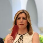 La presidenta de la Junta de Andalucía, Susana Díaz, ayer, en Sevilla