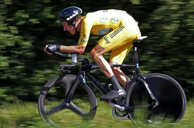 Bradley Wiggins en la 9 etapa del Tour de Francia