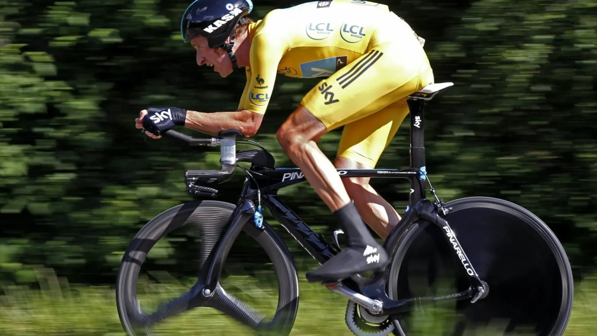 Bradley Wiggins en la 9 etapa del Tour de Francia