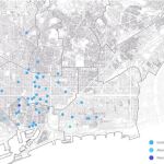 Los proyectos de Colau. El mapa de la discordia refleja los 51 proyectos hoteleros que han conseguido escapar a la moratoria. De ellos, hay 45 hoteles, cinco albergues de juventud y una residencia de estudiantes.