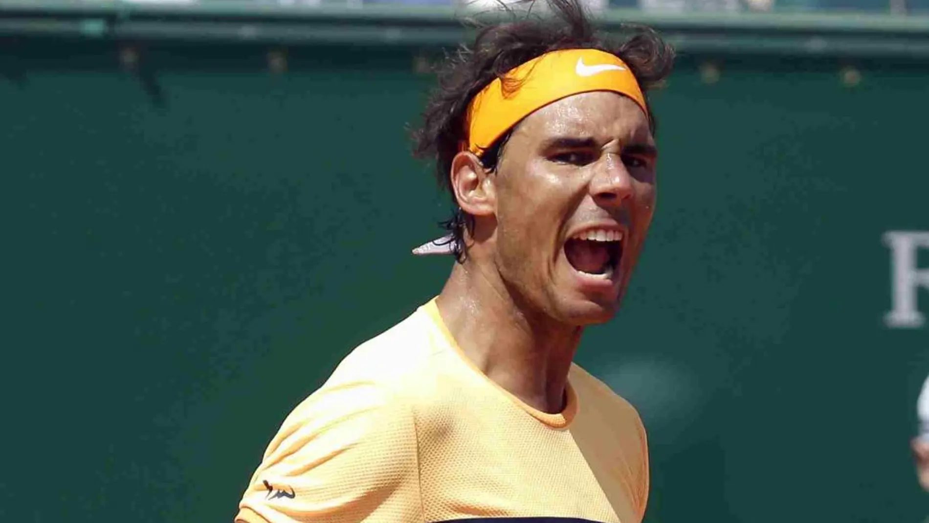 Nadal celebra su triunfo ante Murray en Montecarlo.