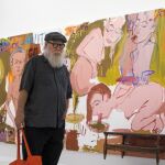 Paul McCarthy ayer en la sede de la Fundació Gaspar donde exhiben sus obras