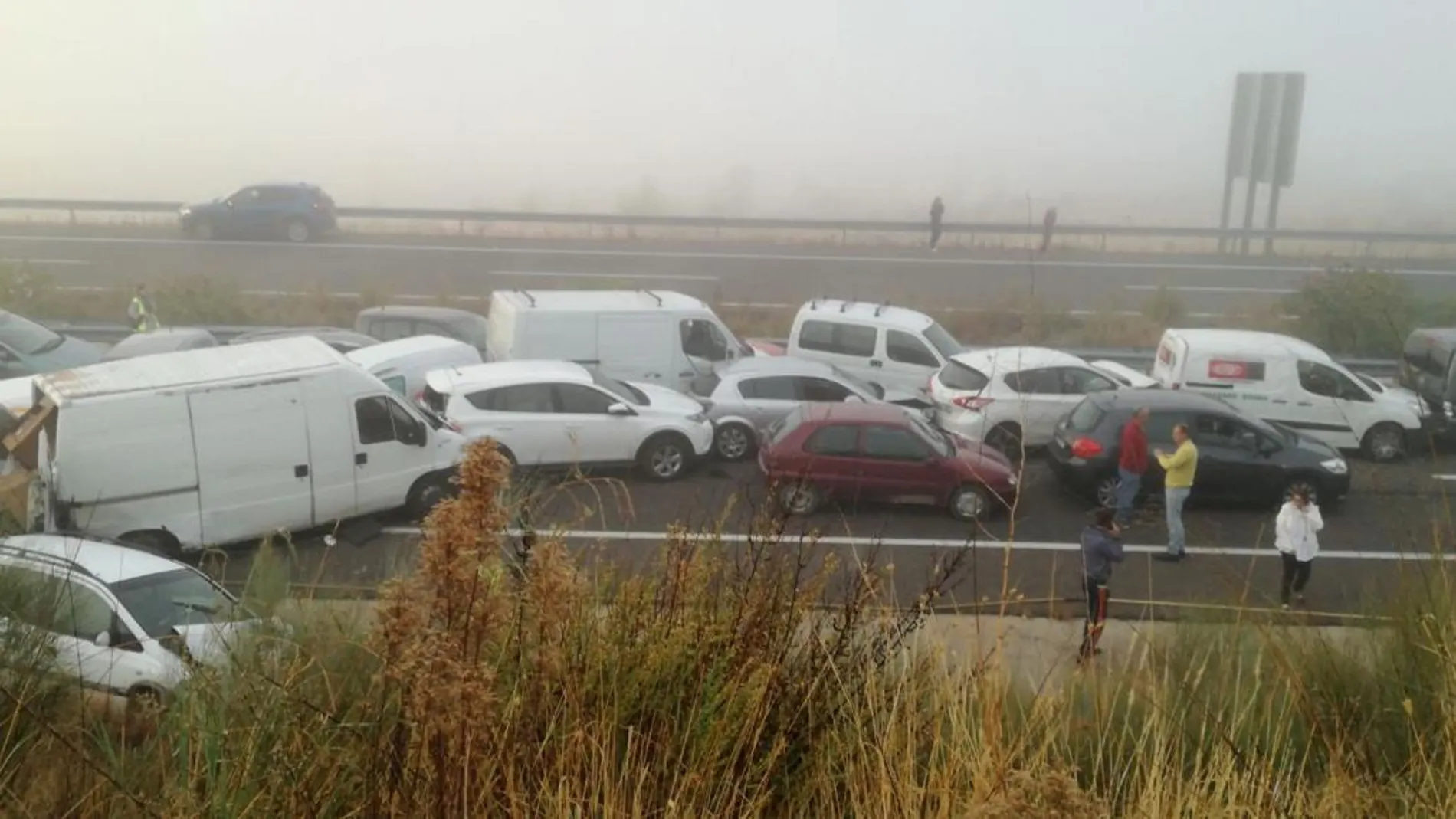 La niebla fue la causante de la colisión múltiple