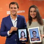 El presidente de Ciudadanos, Albert Rivera, y la candidata de esta formación a la presidencia de la Generalitat, Inés Arrimadas/EFE