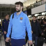 Gerard Piqué el pasado lunes en el aeropuerto de Narita, cerca de Tokio