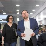 Oriol Junqueras, ayer, ante el consejo nacional de Esquerra Republicana