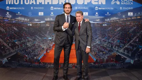 Manolo Santana, con Feliciano López