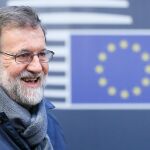 Mariano Rajoy a su llegada a la segunda jornada de la cumbre europea en Bruselas