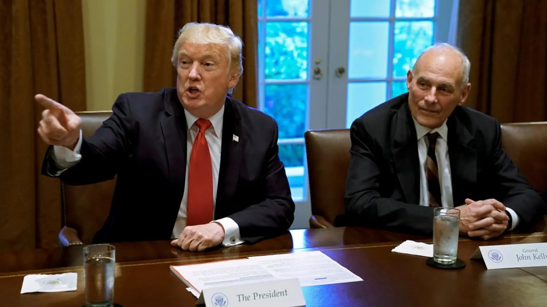 El presidente de Estados Unidos, Donald Trump, y el jefe de gabinete de la Casa Blanca, John Kelly