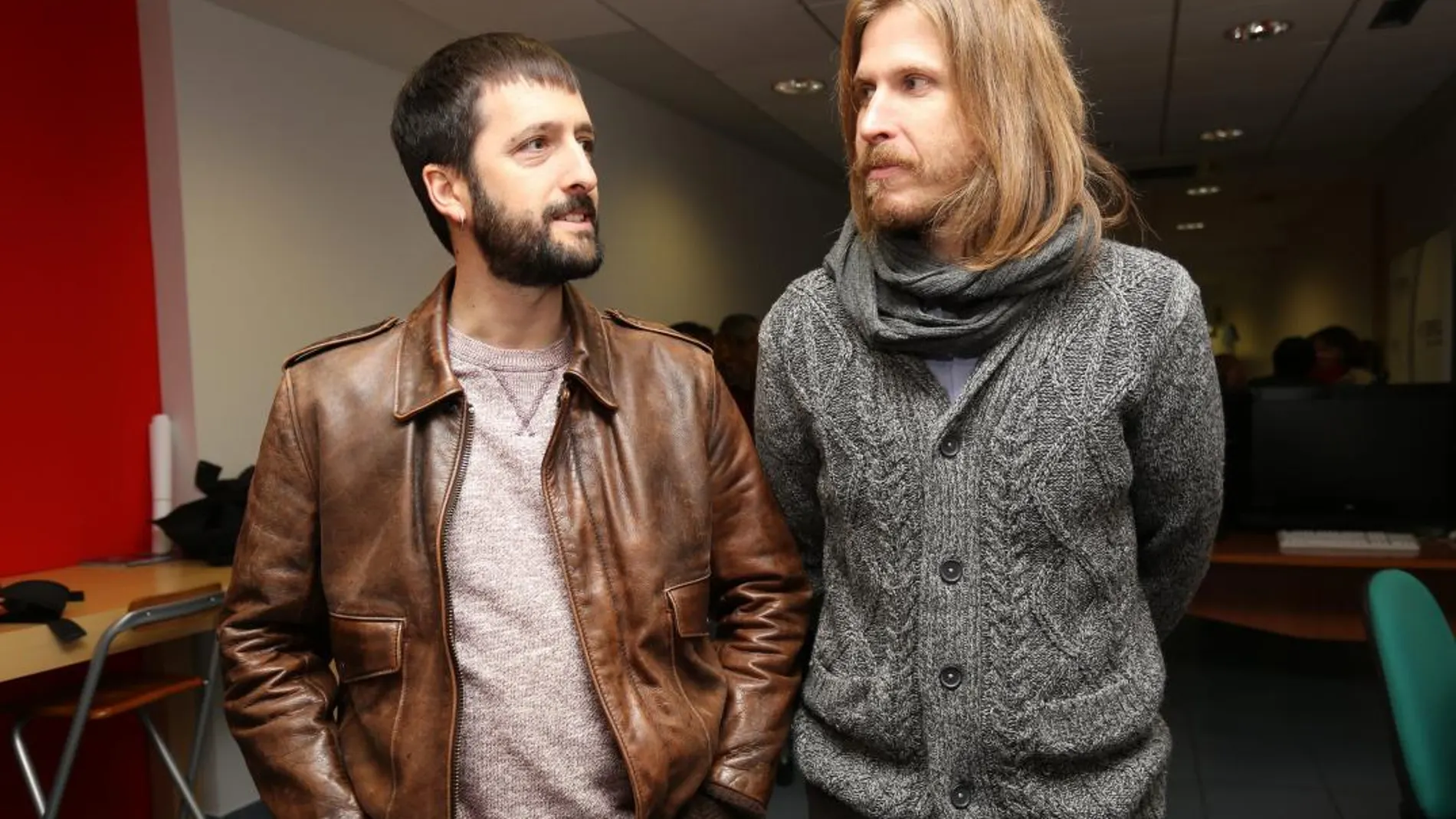 Pablo Fernández junto con el diputado nacional Juanma del Olmo durante la jornada celebrada en la capital vallisoletana