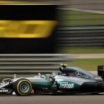 Nico Rosberg en su Mercedes en el GP de China