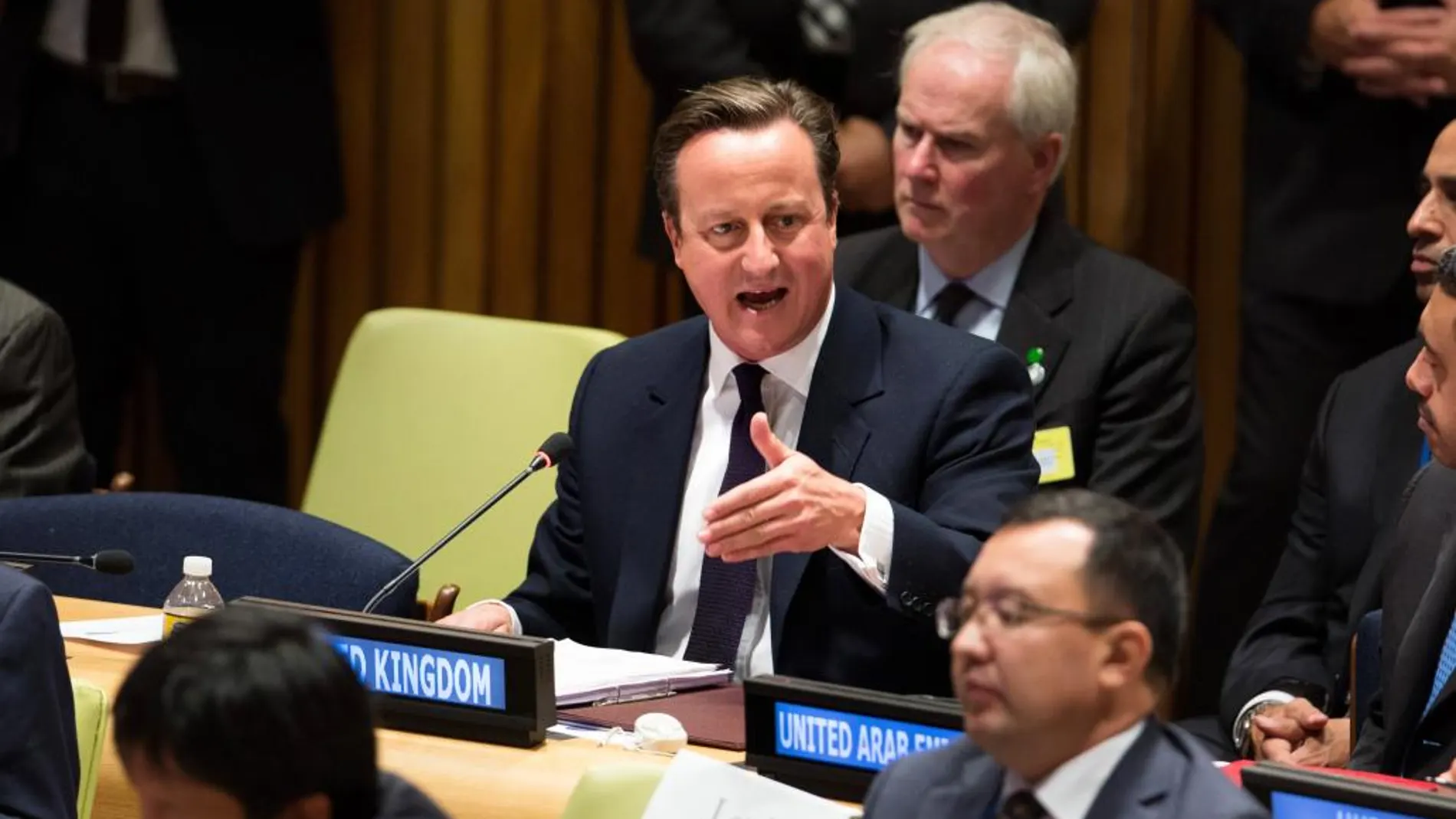 David Cameron durante su intervención en la Asamblea General de la ONU