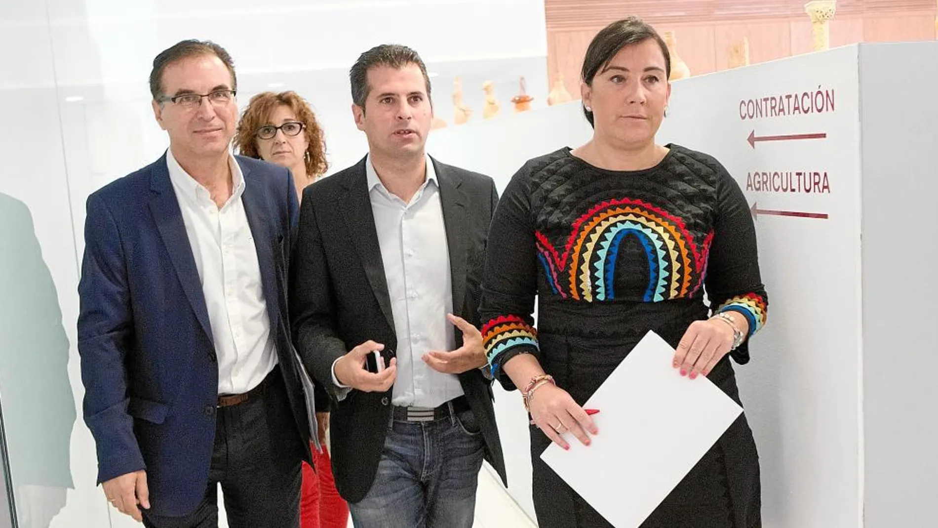 Antonio Plaza, Luis Tudanca y Ana Sánchez, ayer en Zamora