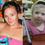 Karlie Jade Pearce-Stevenson y su hija Khandalyce Kiara Pearce