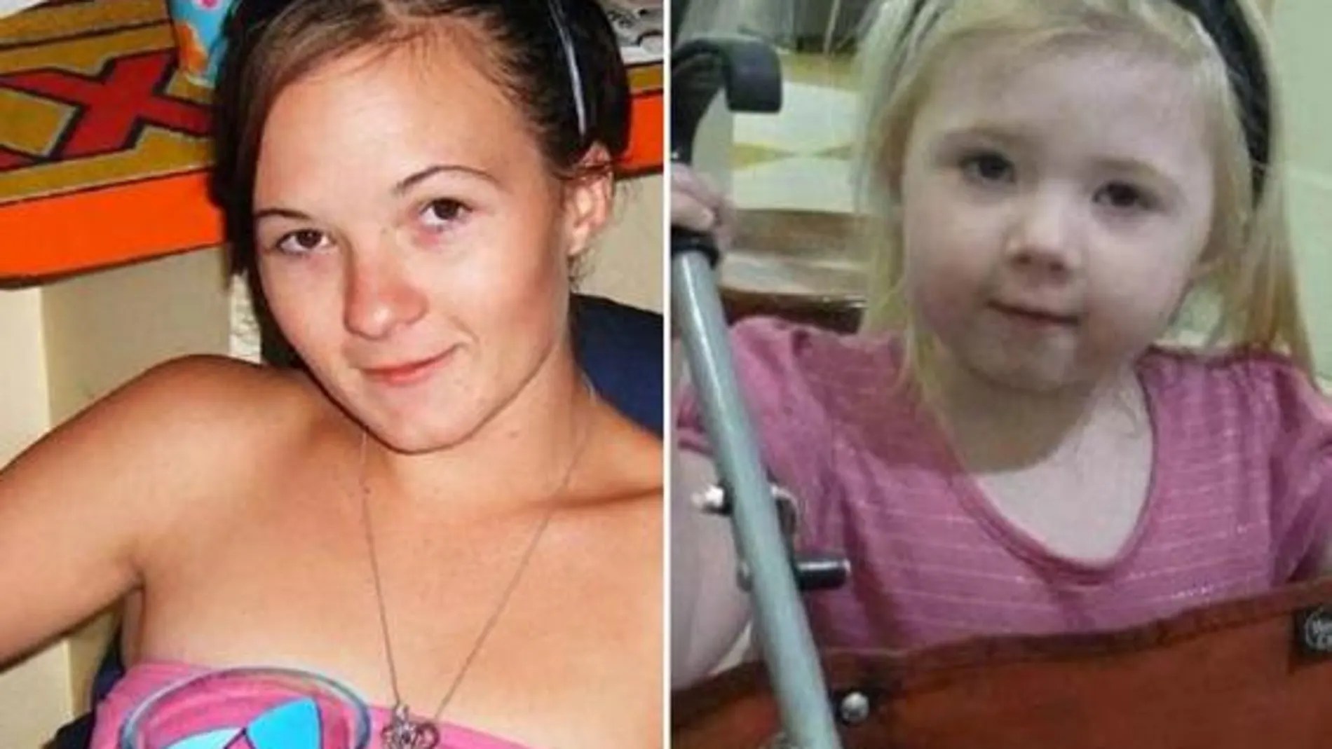 Karlie Jade Pearce-Stevenson y su hija Khandalyce Kiara Pearce