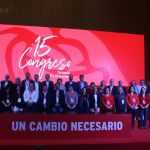 La nueva Ejecutiva Regional elegida en el 15 Congreso de los socialistas murcianos