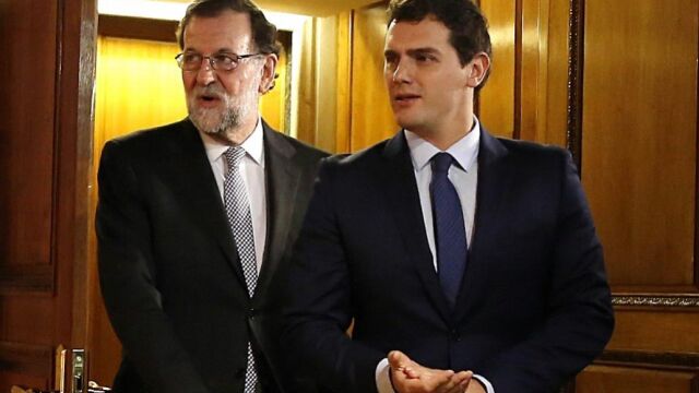 Mariano Rajoy y Albert Rivera el pasado 11 de febrero