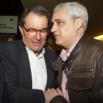 Artur Mas saluda al exconseller de Justicia, Germà Gordó