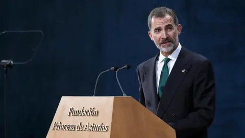 Felipe VI durante su intervención en los Premios Princesa de Asturias / Efe
