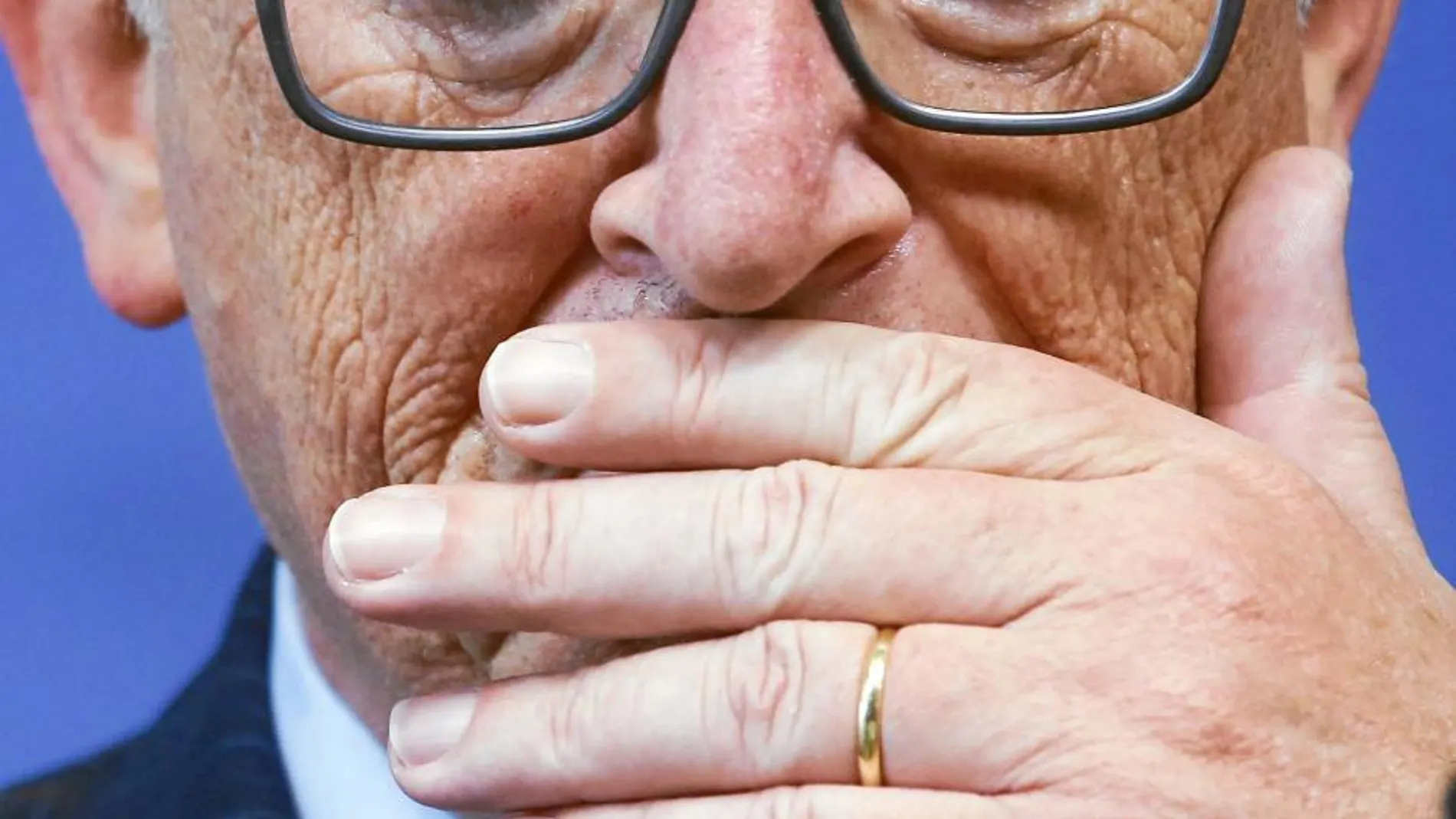 Jean-Claude Juncker, durante la rueda de prensa de ayer en Bruselas