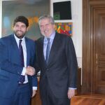 El presidente López Miras, ayer con el ministro de Educación, Cultura y Deporte, Íñigo Méndez de Vigo