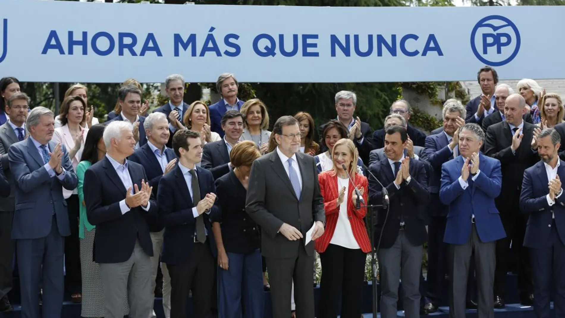 Mariano Rajoy durante la presentación de los cabezas de lista del Partido Popular