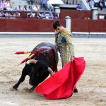 José Carlos Venegas ayer con el tercero de la tarde