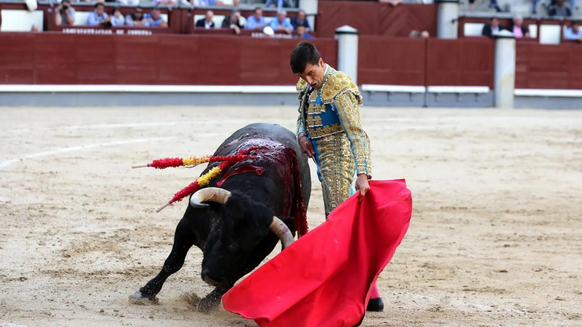 José Carlos Venegas ayer con el tercero de la tarde