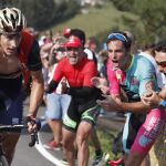 El ciclista gijonense del equipo Bahrein-Mérida Iván García Cortina, durante la novena etapa de la Vuelta Ciclista a España
