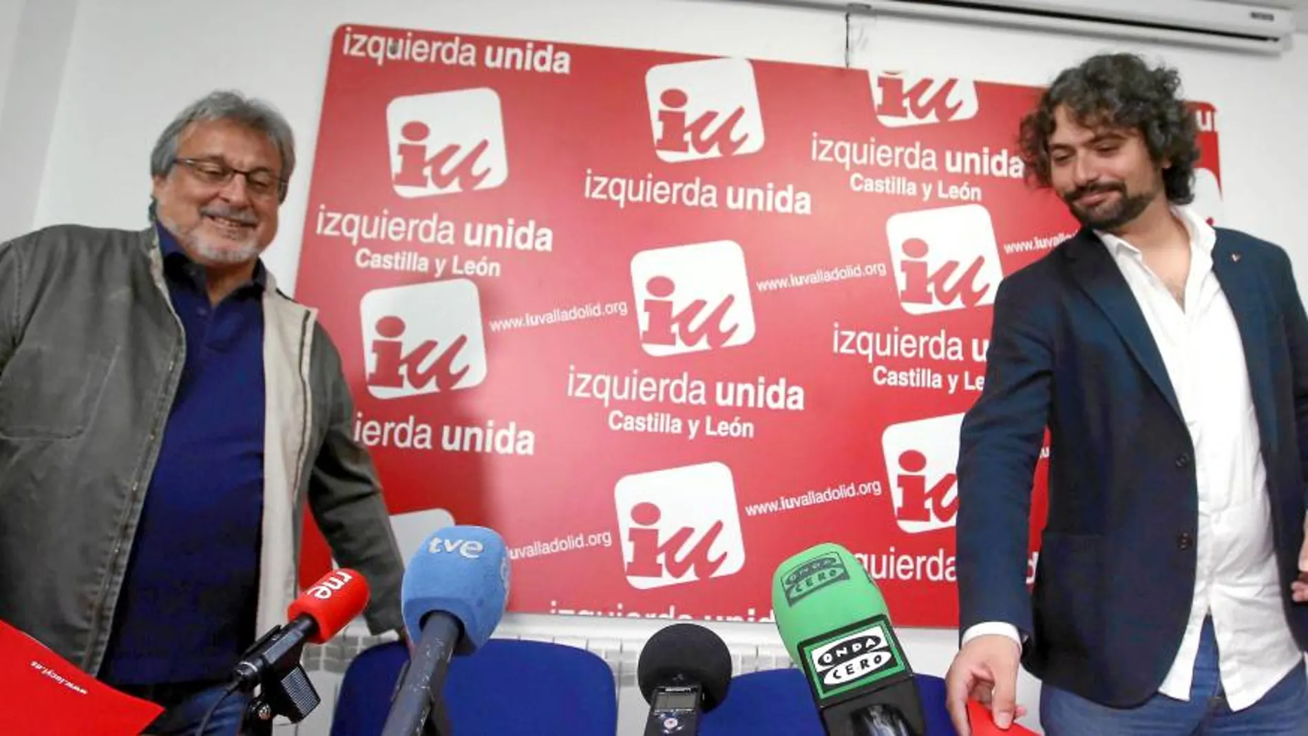 José María González y el procurador de IU-Equo convergencia por Castilla y León, José Sarrión